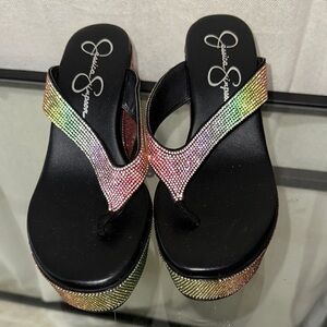 Jessica Simpson Multicolor Platform Sandals